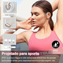 Fones de ouvido Bluetooth sem fio Mertto com gancho de 75 horas e 5,3650 mAh, Bluetooth 5.3, cancelamento de ruído Enc, tela LED, resistência à água IPX7, para negócios, entretenimento e corrida