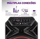 Caixa De Som Amplificada Bluetooth 250w Cm250 Cor Preto Mondial