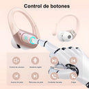 Fones de ouvido Bluetooth sem fio Mertto com gancho de 75 horas e 5,3650 mAh, Bluetooth 5.3, cancelamento de ruído Enc, tela LED, resistência à água IPX7, para negócios, entretenimento e corrida