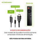 Caixa De Som Sound Bar Home Theater Bluetooth Para Tv Cinema 80w Cor Preto Boyu Cell