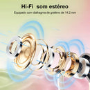 Fones de ouvido Bluetooth sem fio Mertto com gancho de 75 horas e 5,3650 mAh, Bluetooth 5.3, cancelamento de ruído Enc, tela LED, resistência à água IPX7, para negócios, entretenimento e corrida