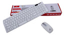 Kit Teclado E Mouse Sem Fio Wireless Bluetooth Slim 2.4 Ghz Mouse Branco Teclado Branco