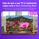 Roku Streaming Stick TVBox Aparelho Transforma TV em Smart Conversor Smart TV Controle Voz Wi-Fi Longo Alcance | Original NF-e | Com Apps e Canais Ao Vivo Grátis Sistema Rápido
