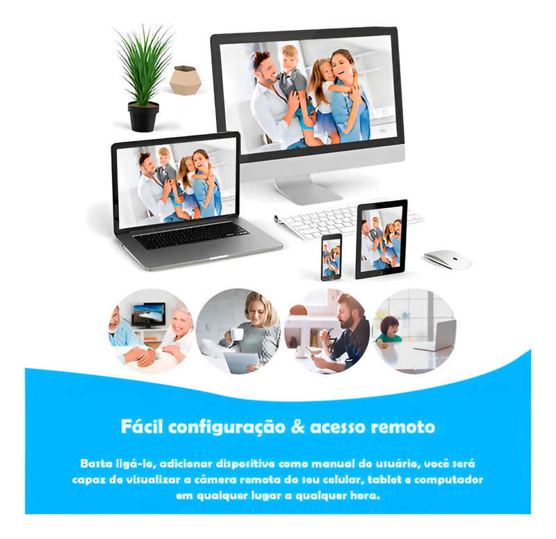 Camera Wifi 2.4g Lampada Segurança Externa Hd 360 Ip44 Câmera de Segurança