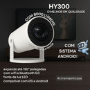 Projetor Smart Portátil Full Hd 4k Bluetooth Wifi Cor Branco Android 11.0 5g TV Cinema em Casa Imagem Nítida Compatível Com Diversos Dispositivos Hy300 Vlx