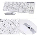 Kit Teclado E Mouse Sem Fio Wireless Bluetooth Slim 2.4 Ghz Mouse Branco Teclado Branco