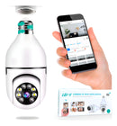 Camera Wifi 2.4g Lampada Segurança Externa Hd 360 Ip44 Câmera de Segurança