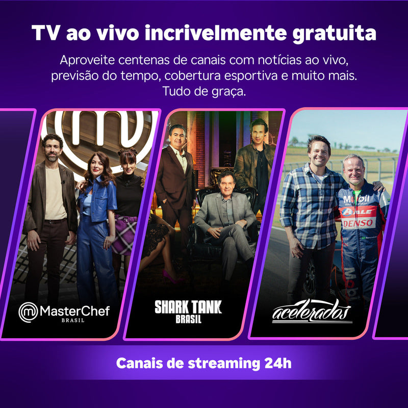 Roku Streaming Stick TVBox Aparelho Transforma TV em Smart Conversor Smart TV Controle Voz Wi-Fi Longo Alcance | Original NF-e | Com Apps e Canais Ao Vivo Grátis Sistema Rápido