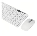 Kit Teclado E Mouse Sem Fio Wireless Bluetooth Slim 2.4 Ghz Mouse Branco Teclado Branco