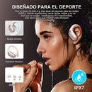 Fones de ouvido Bluetooth sem fio Mertto com gancho de 75 horas e 5,3650 mAh, Bluetooth 5.3, cancelamento de ruído Enc, tela LED, resistência à água IPX7, para negócios, entretenimento e corrida
